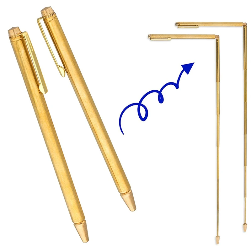 2PCS Dowsing Rods, Retractable Divining Rods, Portable Pen Shape L Rods, For Ghost Hunting Tools, Divining Water Etc.