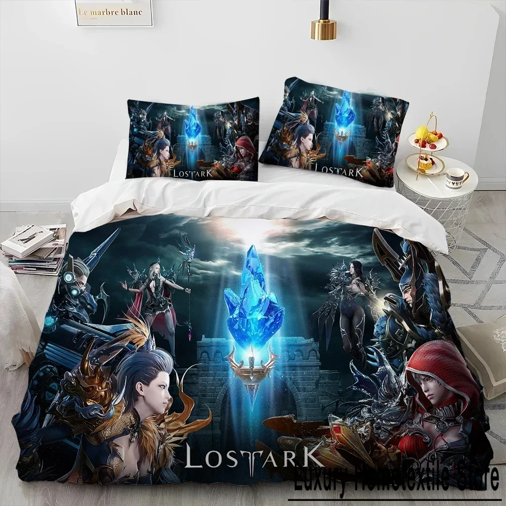 3D Lost ARK Game Gamer Cartoon Comforter Bedding Set,Duvet Cover Bed Set Quilt Cover Pillowcase,king Queen Size Bedding Set Kids