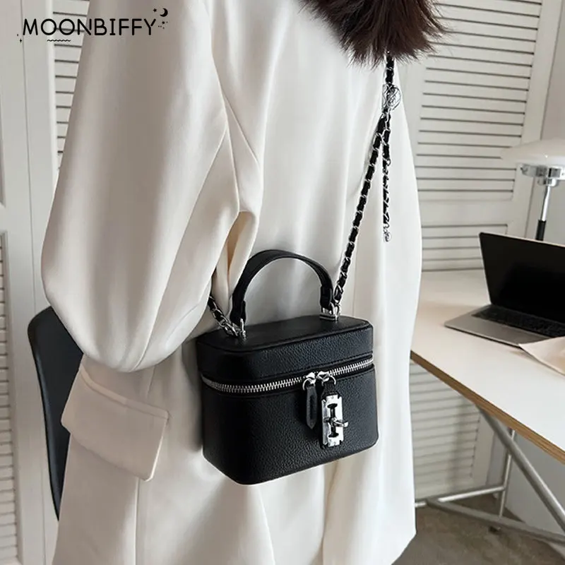 Mini Box PU Leather Crossbody Bag with Short Handle for Women Cute Totes Luxury Brand 2023 Summer Shopper Girls Shoulder Handbag