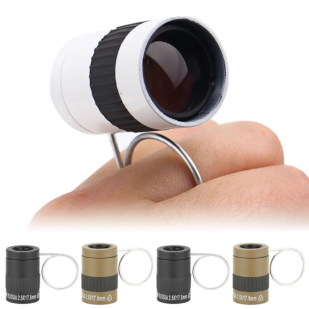 1Pc Mini New 35X22mm Pocket Miniature Monocular Telescope Student Finger Buckle Telescope Hunting and Tourism