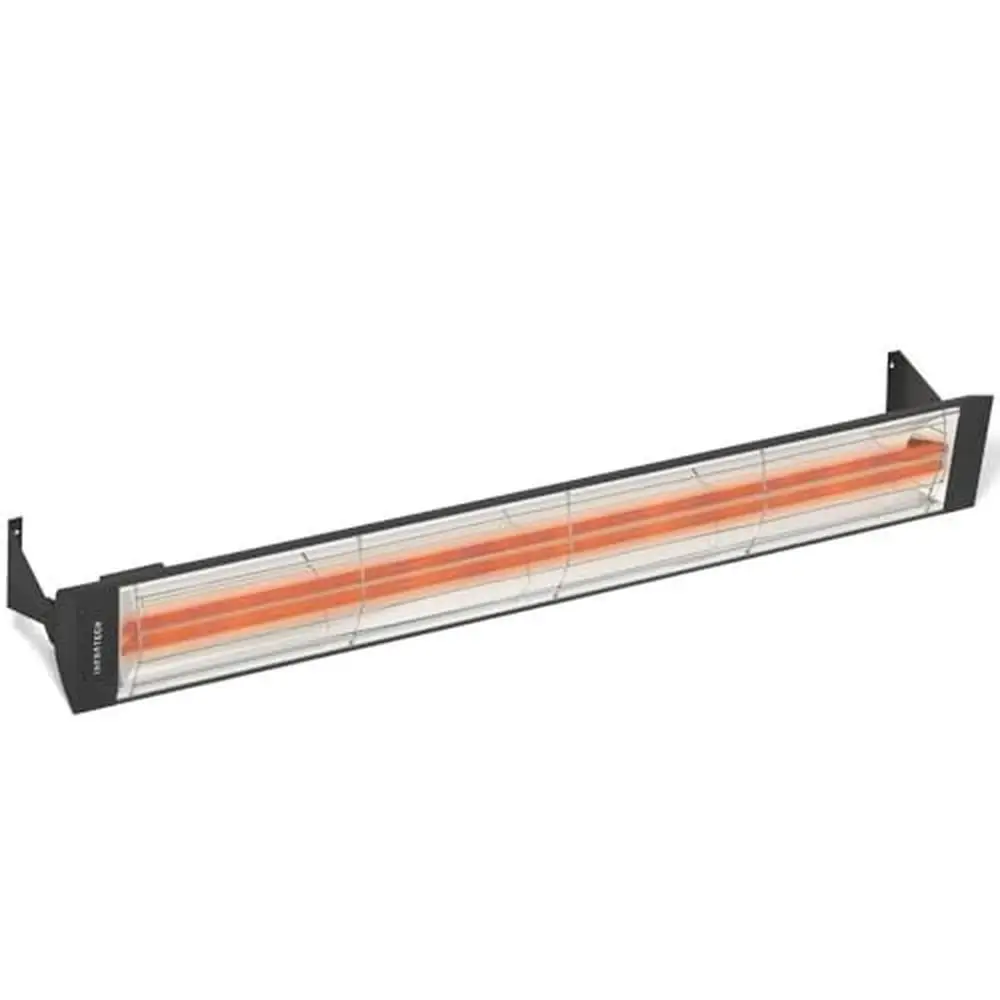 

Electric Patio Heater 6000W Steel Finish Black Outdoor Radiant Pedestal Smart Home