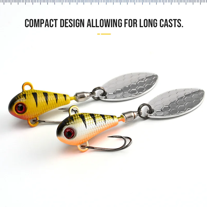 BLUX SPINTAIL Fishing Lure 4.5g 7g 11g Mag Tail Spinner Shad Metal Vib Casting Shore Jig Bait Copper Blade Spoon Freshwater Bass