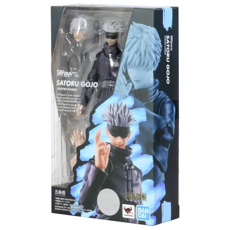 Bandai Genuine Original Shf Satoru Gojo Jujutsu Kaisen Jaoanese Anime Model Kit Action Figures Christmas For Children's Boy Gift