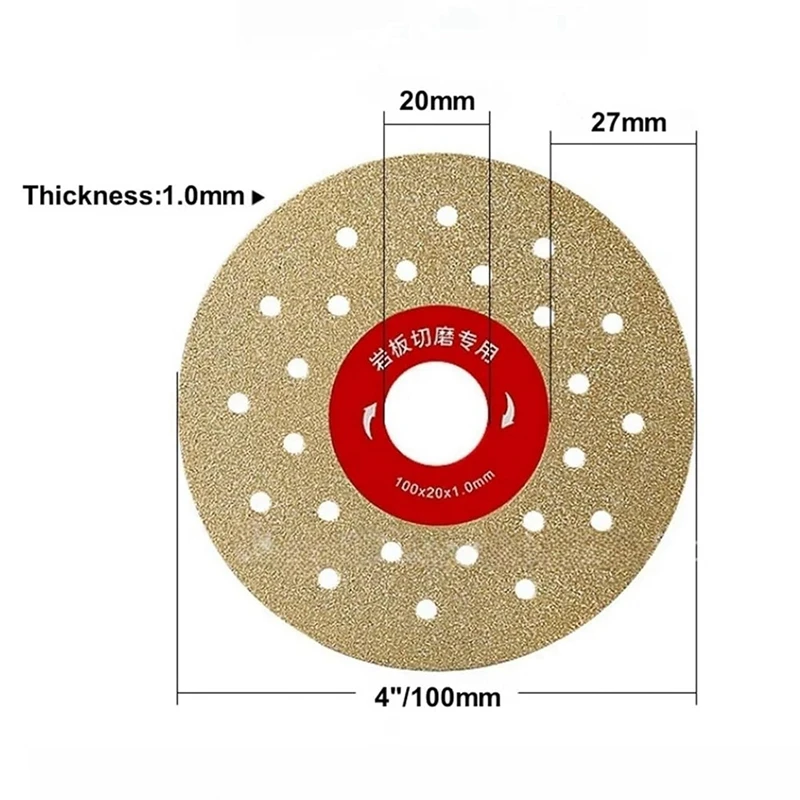 4 Inch Diamond Cutting Disc Angle Grinder Grinding Wheel Slab Ceramic Tiles Marble Porcelain Grinding Cutting Disc,10PCS