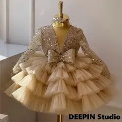 2024 New Children's & Girls Birthday Dress Sequined Dress Princess Dresses Christmabirthday Party Dress Haute Couture Girl Dress