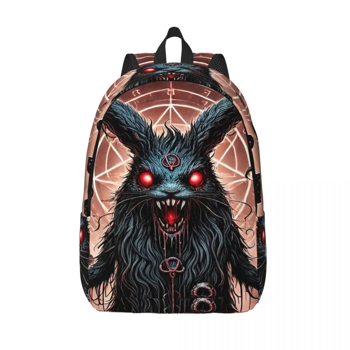 

Demon Hare The Easter Devil Awakens Student Backpack School Bag Hiking Travel Daypack Fashion Boys Girls Bookbag Shoulder Bags