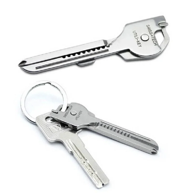 6 In 1 EDC Multi Tool Key Metal Utili-Key Key Chain Pendant Novelty Pocket Cutter Mini Knife Unboxing Knife Screwdriver Keychain