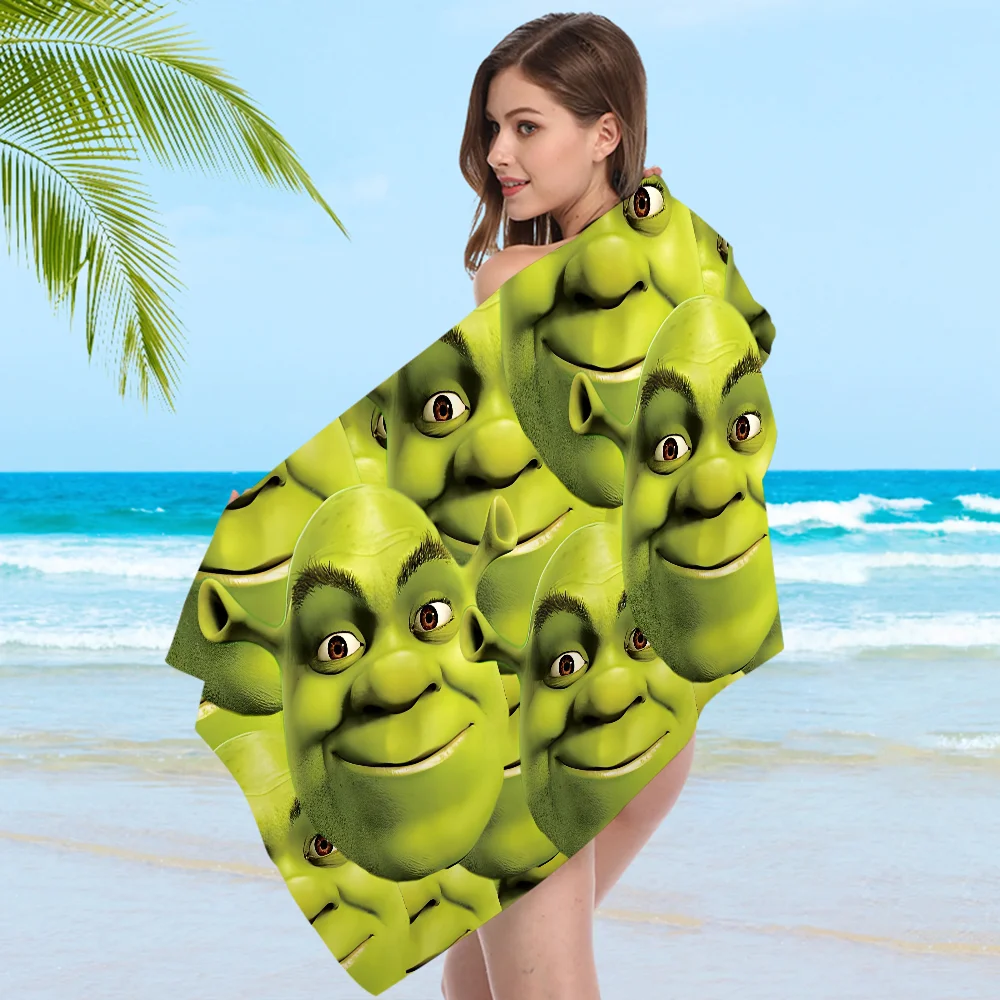 Anime S-Shrek moive Towel Microfiber Beach Towel Absorbent Quick dry Soft Yoga Swimming Resort Mountain Climbing Towel