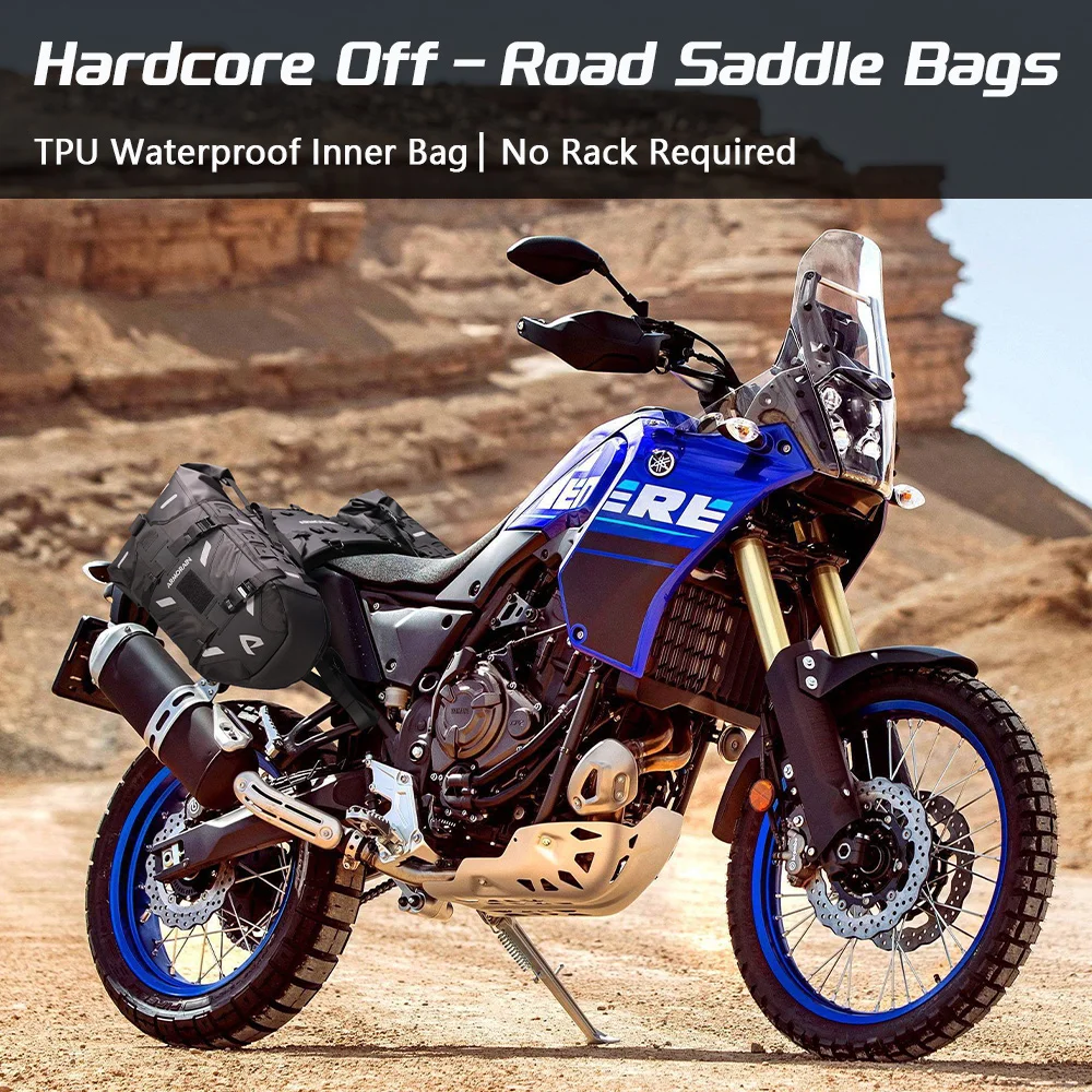 Motorcycle Saddle Bags Waterproof Side Luggage Bags 40L Lightweight Motorcycle Side Panniers for Cross Country Riding Toolkit image 4