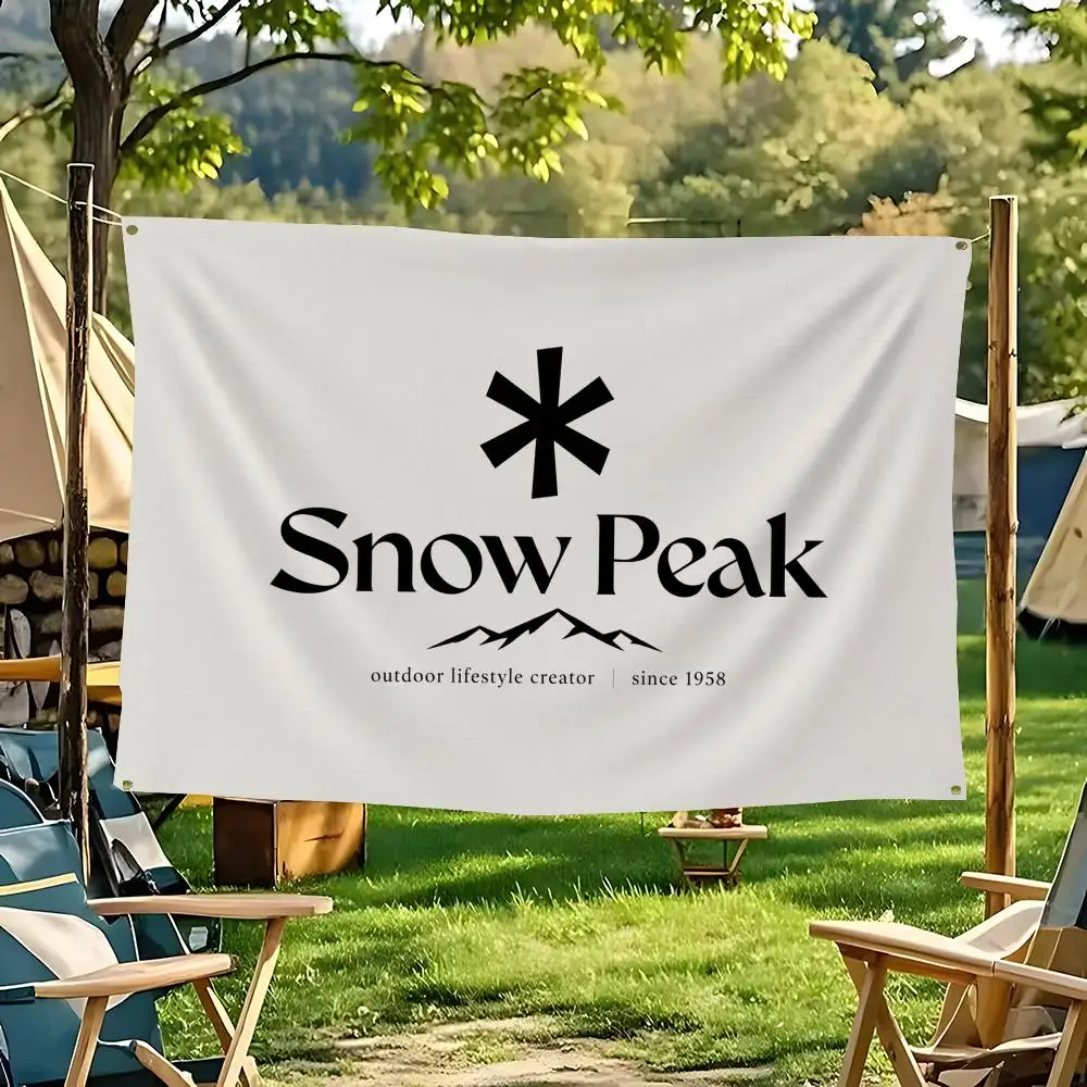 Brand Snow Peak Flags flag For Decoration Outdoor Picnic Hanging Home Camping Party Banner