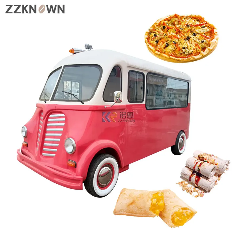 China Street Mobile Food Cart Electric Snack Fast Food Truck Milk Coffee Beer Bar Van In Usa