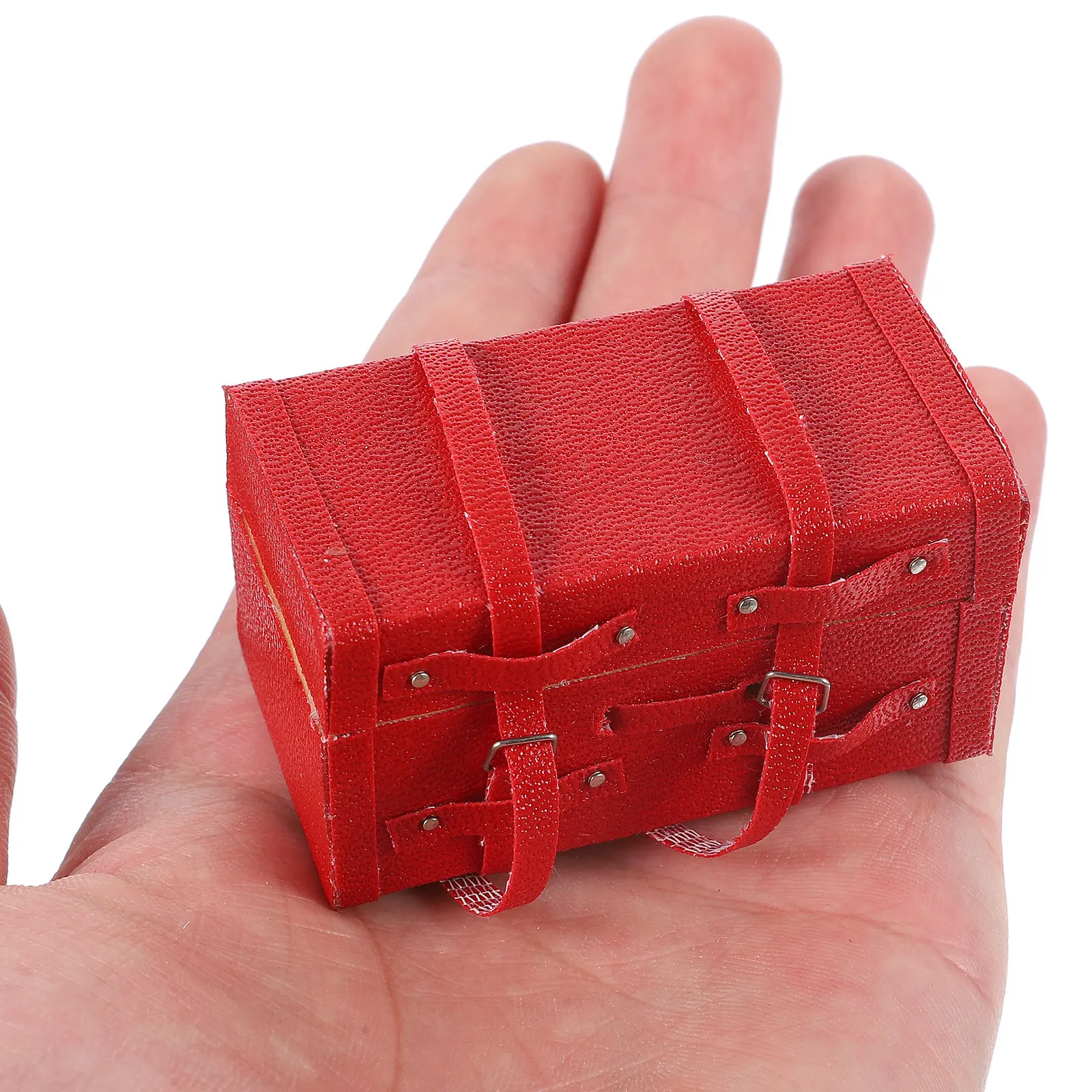 

Miniature Suitcase 1 12 Scale Vintage Mini Wooden Case Mini House Ornament Miniature Luggage Case for Creative Kids Play