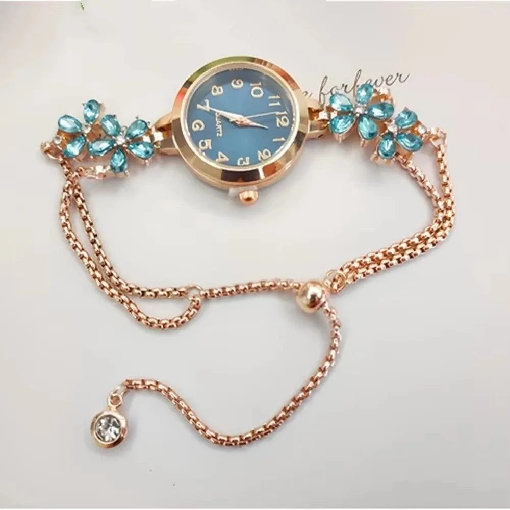 Exquisite Women's Bracelet Watch Luxury Vintage Women's Wrist Watch Drawstring Design Waterproof Vintage Female Clock Daily Use