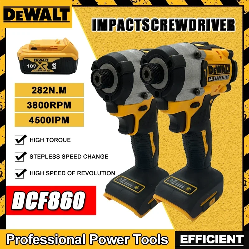 

Аккумуляторный ударный шуруповерт Dewalt DCF860 бесщеточный, 20В, 282Нм, легкий (1 кг), электроинструмент