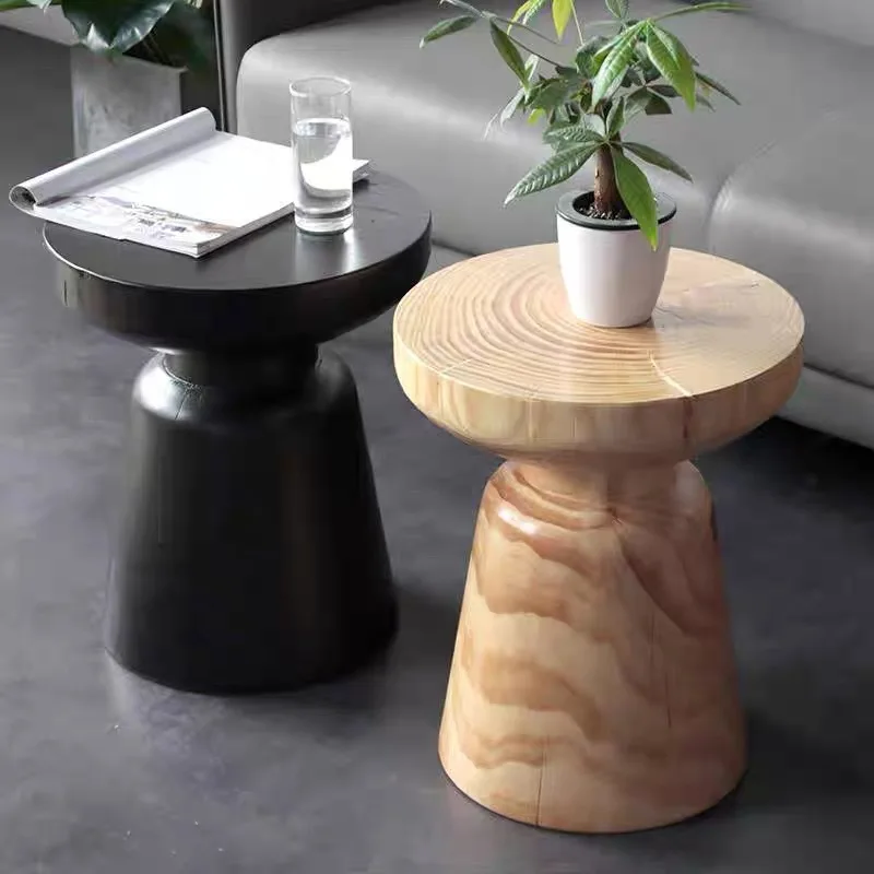 

Solid wood log edge few stumps ornament round living room household chair wooden pier