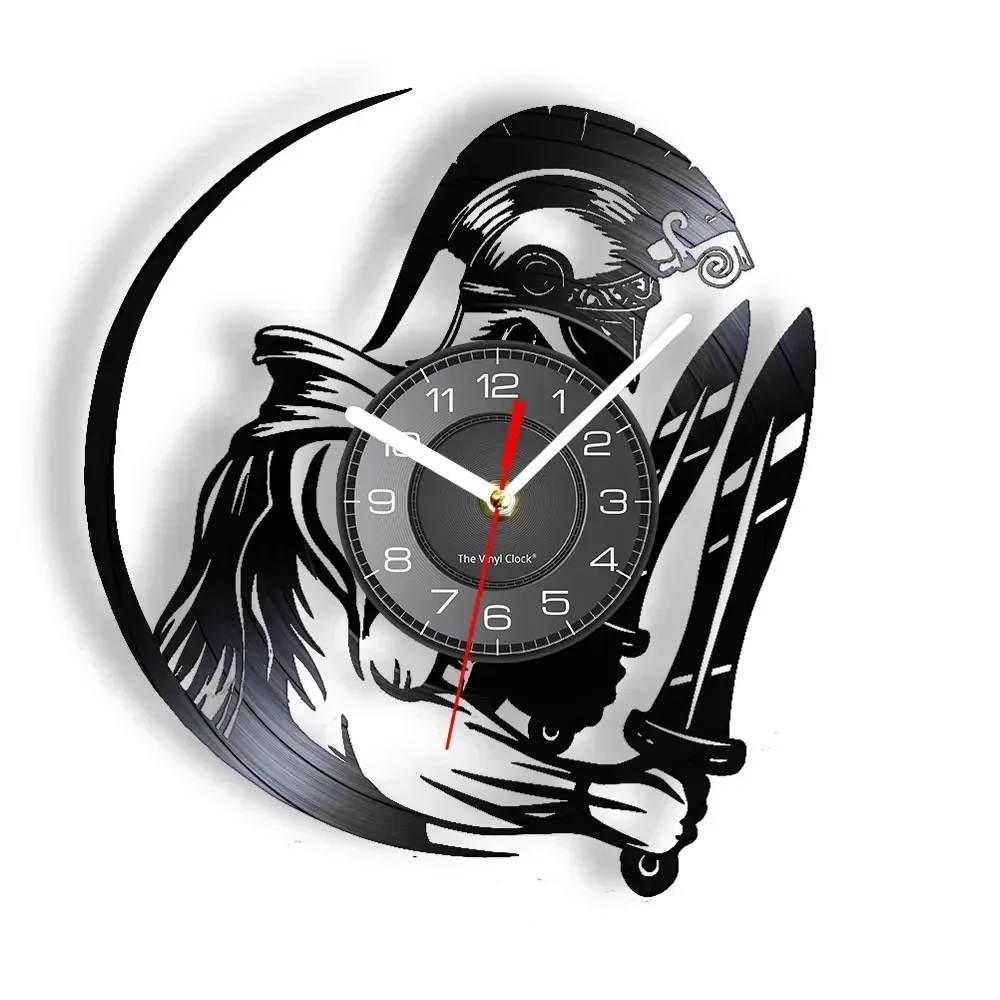 Fencer Vinyl Record Wall Clock Swordsmanship Fencing Fighting Competition Hanging Home Decoration Room Watch Fencer Gift