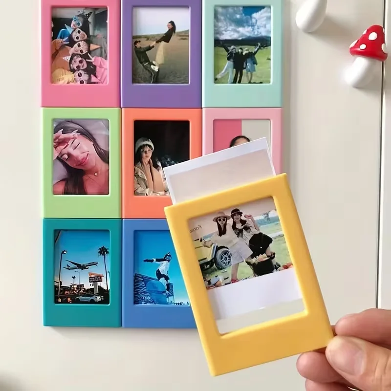 Cadres photo magnétiques pour réfrigérateur, petits cadres photo amusants pour mini films, ornements pour la maison ou le bureau, cadeau de vacances, 5/10 pièces