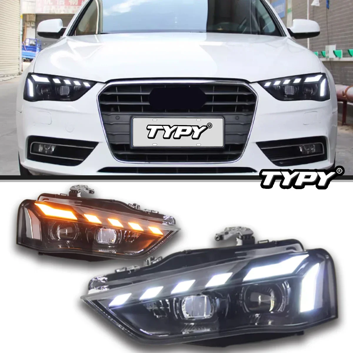 

Car Light For Audi A4 2013-2016 Headlight LED Projetor Head Lamp Daytime Running Light Automotive Accessories