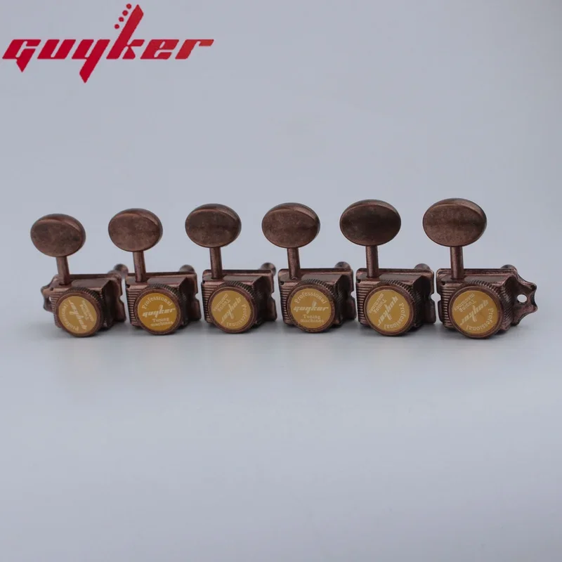 GUYKER Bronze Vintage Lock String Tuners Electric Guitar Machine Heads Tuners For ST TL Guitar Tuning Pegs