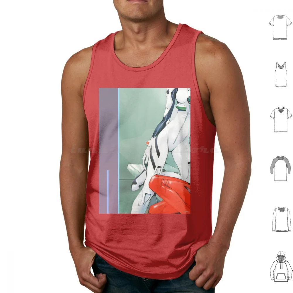 تانك القمم طباعة القطن إيفا أنيمي النيون أيانامي نهاية Hideaki Anno إعادة بناء 1 0 أنت لست وحديدا 2 0 لا يمكنك #1