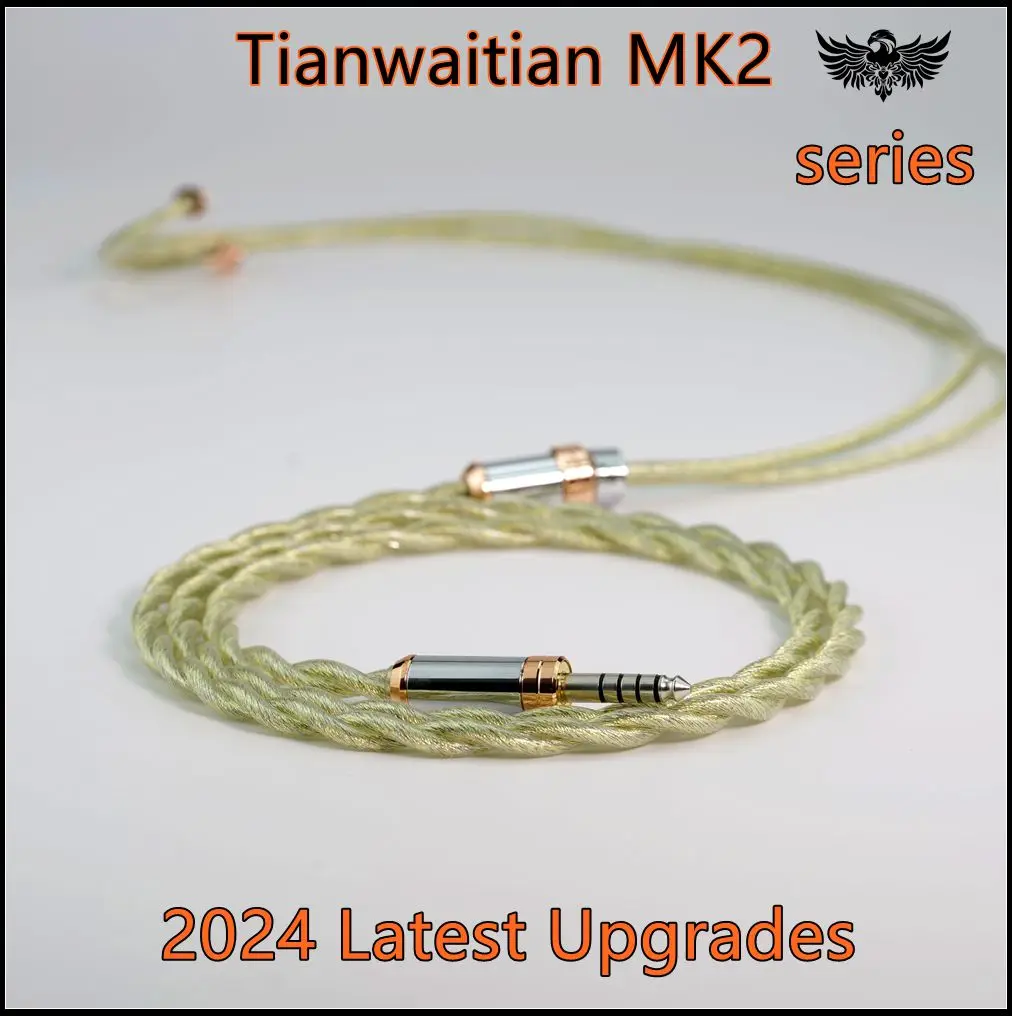 

Tianwaitian MK2 series earphone upgrade cable gold silver palladium copper advanced element hybrid cable IE900 N5005 0.78MM