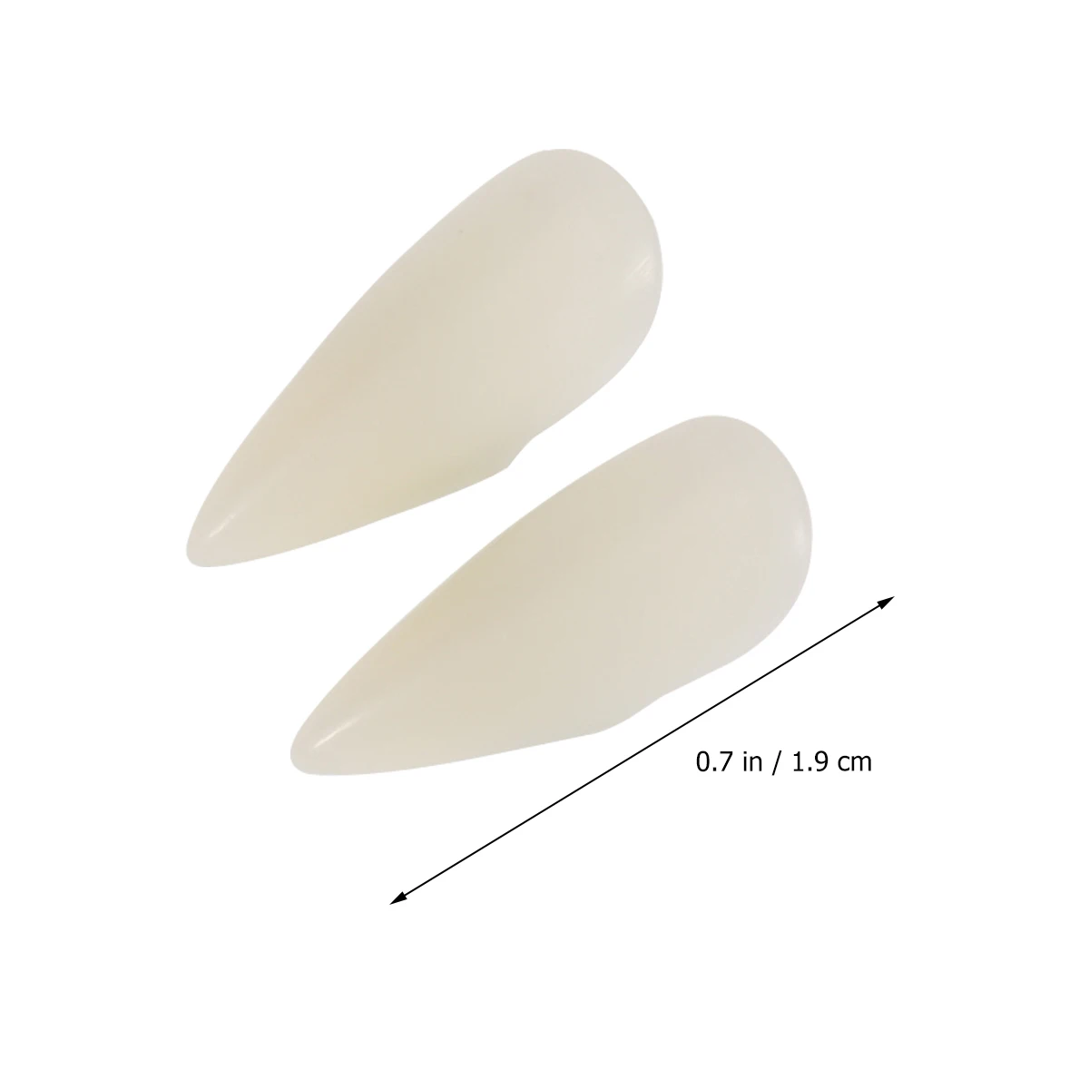 

3Pairs Resin False Teeth Fangs Cosplay Props Halloween Costume Party Horror Teeth Dentures 1.9cm Box Cosplay Props Teeeth