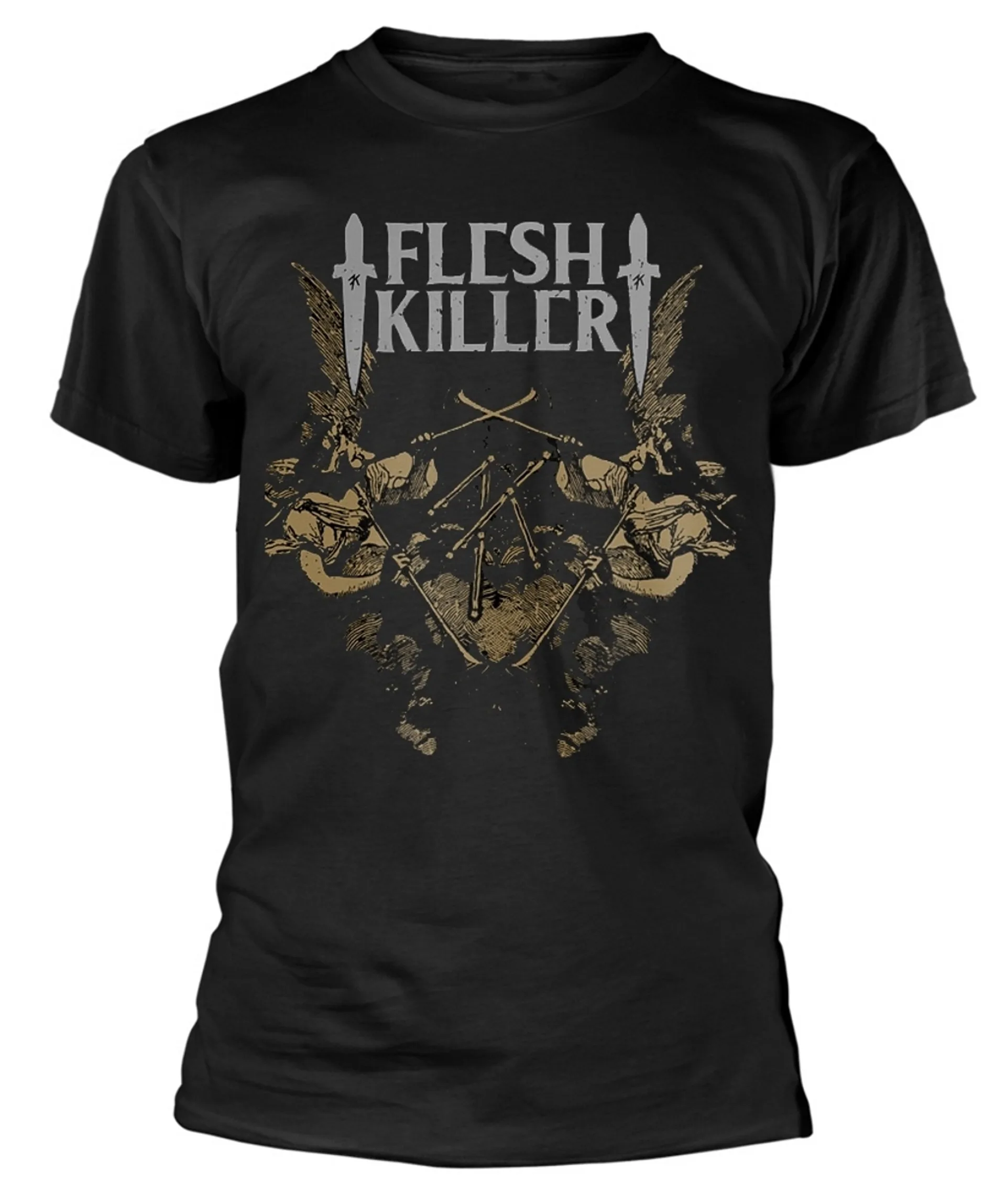 

Футболка с логотипом группы Fleshkiller для мужчин и женщин, модная хлопковая футболка с коротким рукавом, топы в стиле ретро, рок-группы, летняя брендовая футболка, мужская одежда