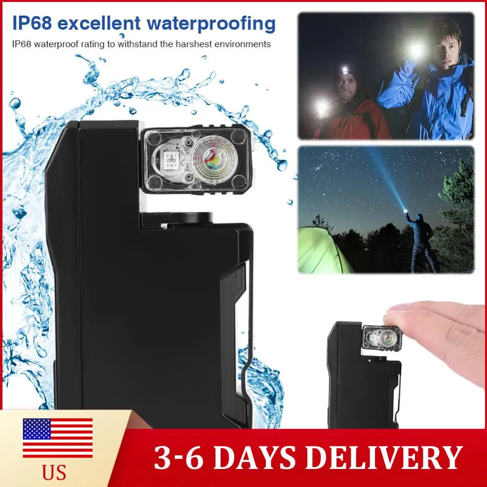 

Перезаряжаемый карманный фонарик 400 лм с креплением на ключи и клипсой для кепки, водонепроницаемый, для кемпинга и походов