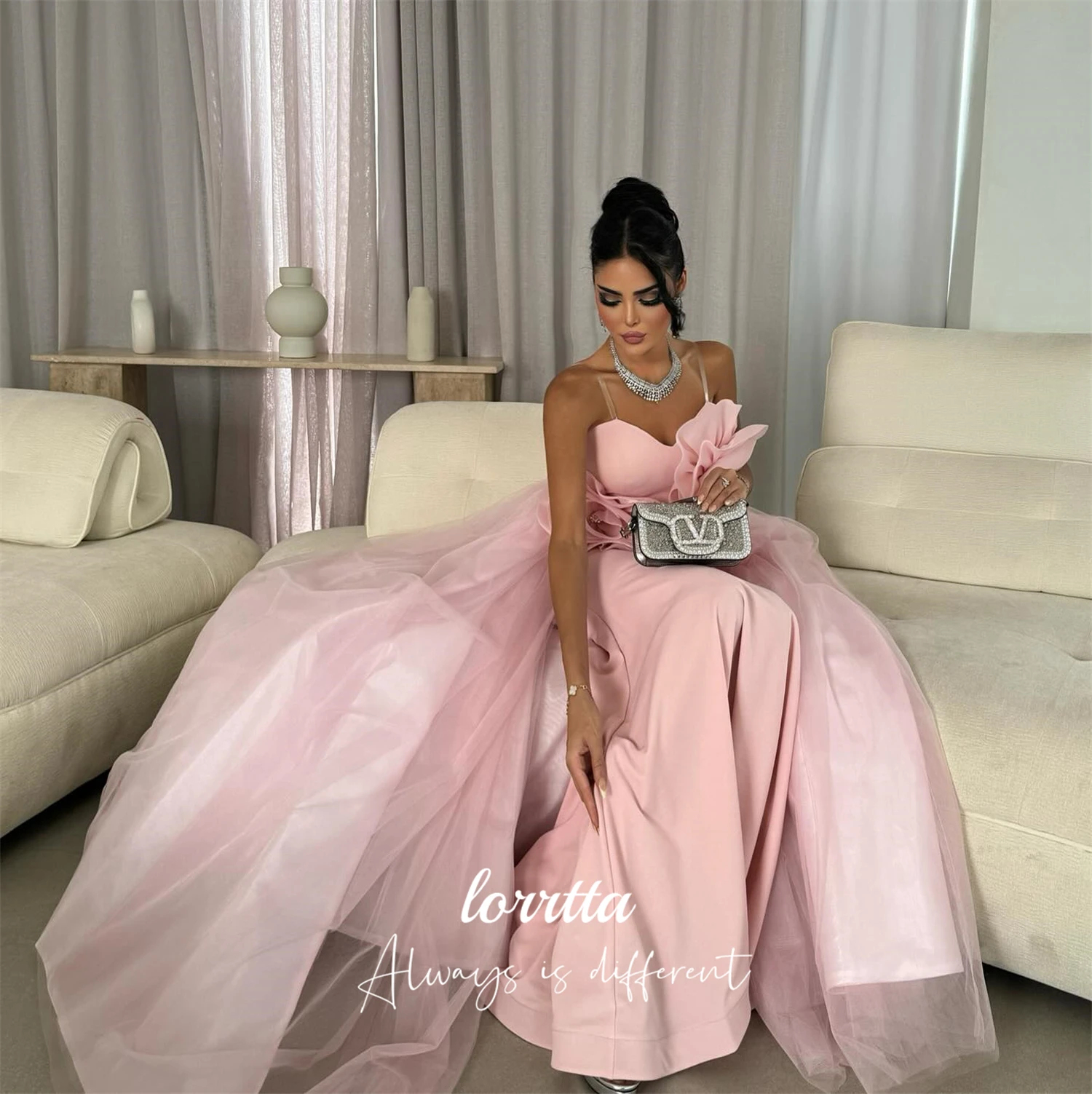 

Lorrtta Customized Prom Dress Dresses Gala Wedding Dresses for Parties Special Occasion Dress Ball Gowns Pink فساتين سهرة