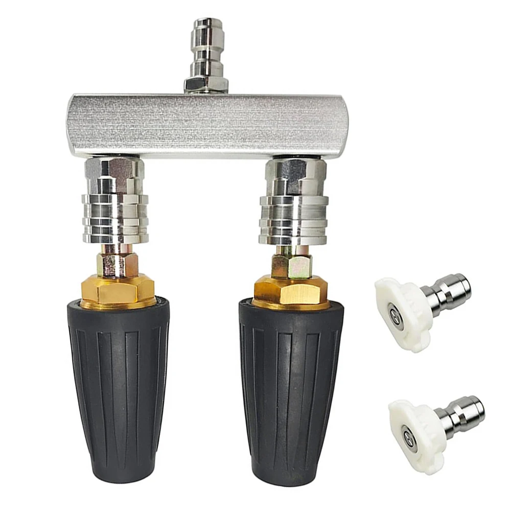

Dual Turbo Pressure Washer Lance Extension Nozzles 4000PSI Spray Gun Wand Lance Power Pressure Washer With 1/4 Quick Connect