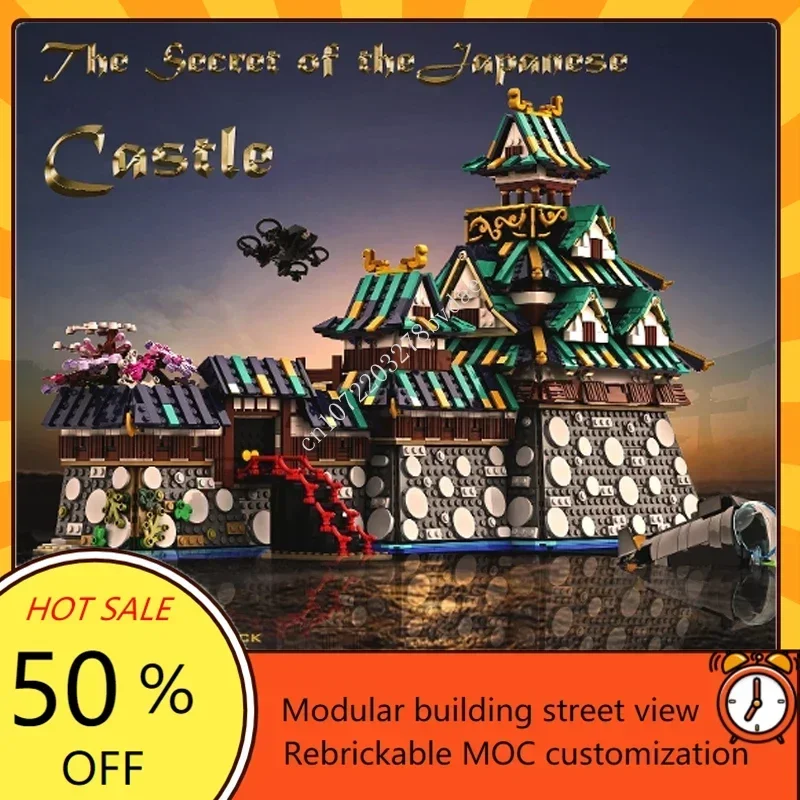 3996PCS Customized MOC Medieval Castle Japanese Castle Model Building Blocks Technology Bricks Creative Assembly Toys Kids Gifts