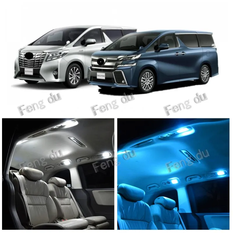 LED Interior Dome Map Light Car Bulbs Atmosphere lamp License plate light Tailbox For Toyota ALPHARD VELLFIRE 10 20 30 Series