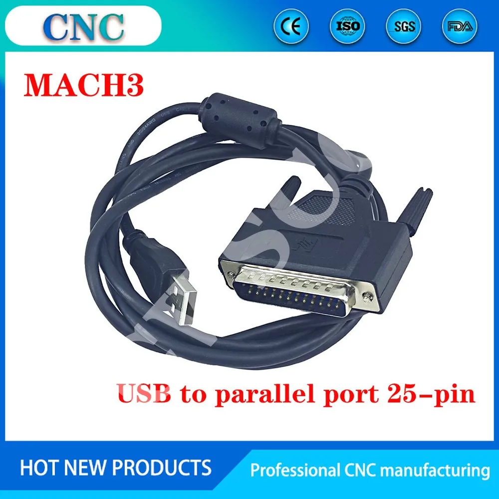 USB CNC Mach3 three-axis four-axis engraving machine stepper motor parallel port data line CNC special control board