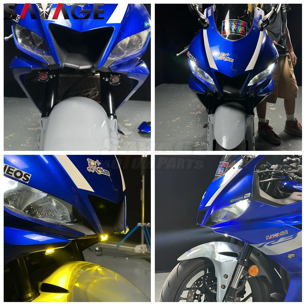 YZFR3 Motorcycle Headlight Fog Lights For Yamaha YZF R3 YZF-R3 2019-2024 Front Led Auxiliary Driving Light Spotlight Headlamp