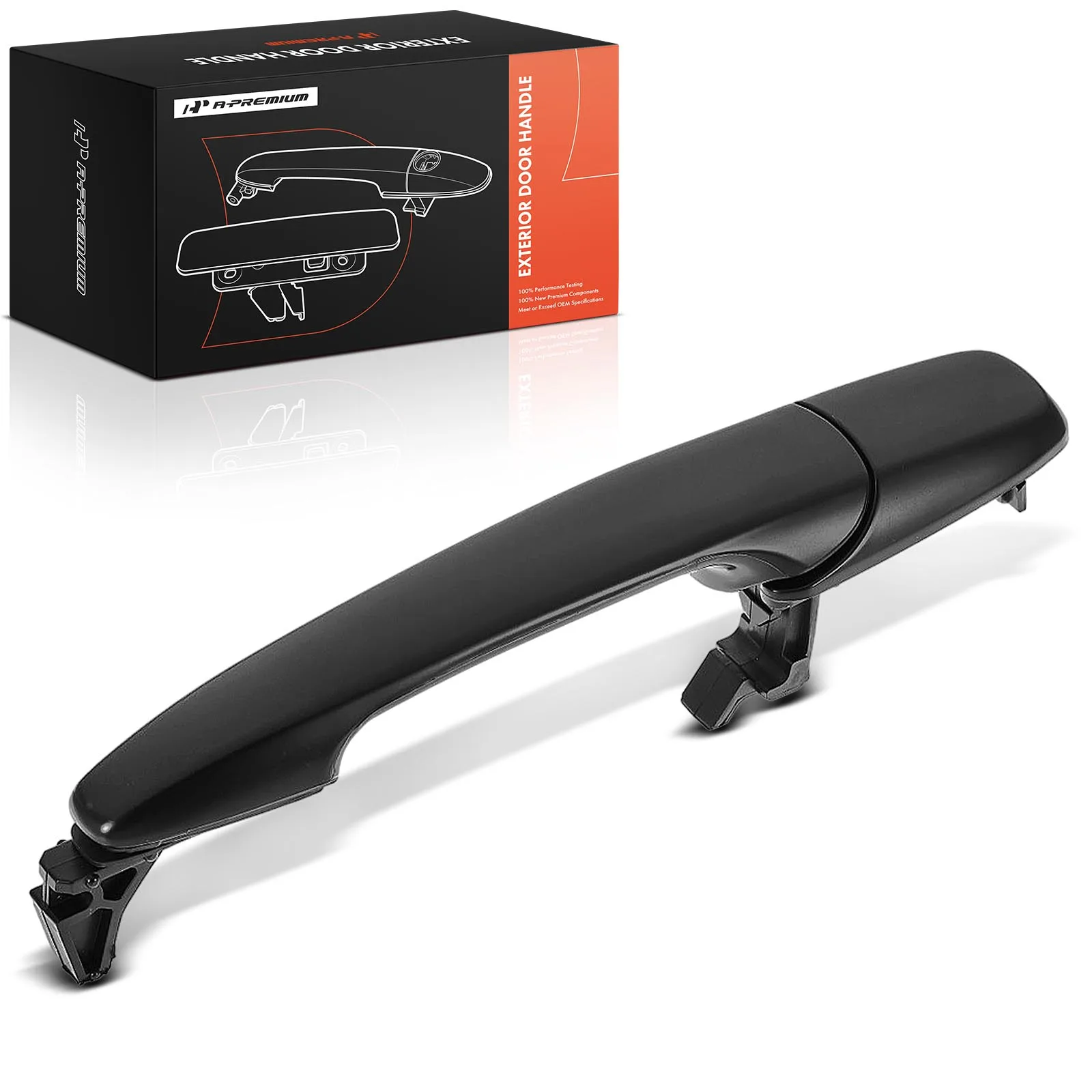 A-Premium Front Passenger or Rear Side Black Exterior Door Handle for Ford Fusion 2006-2012 Lincoln MKZ 2007-2012 Mercury Milan