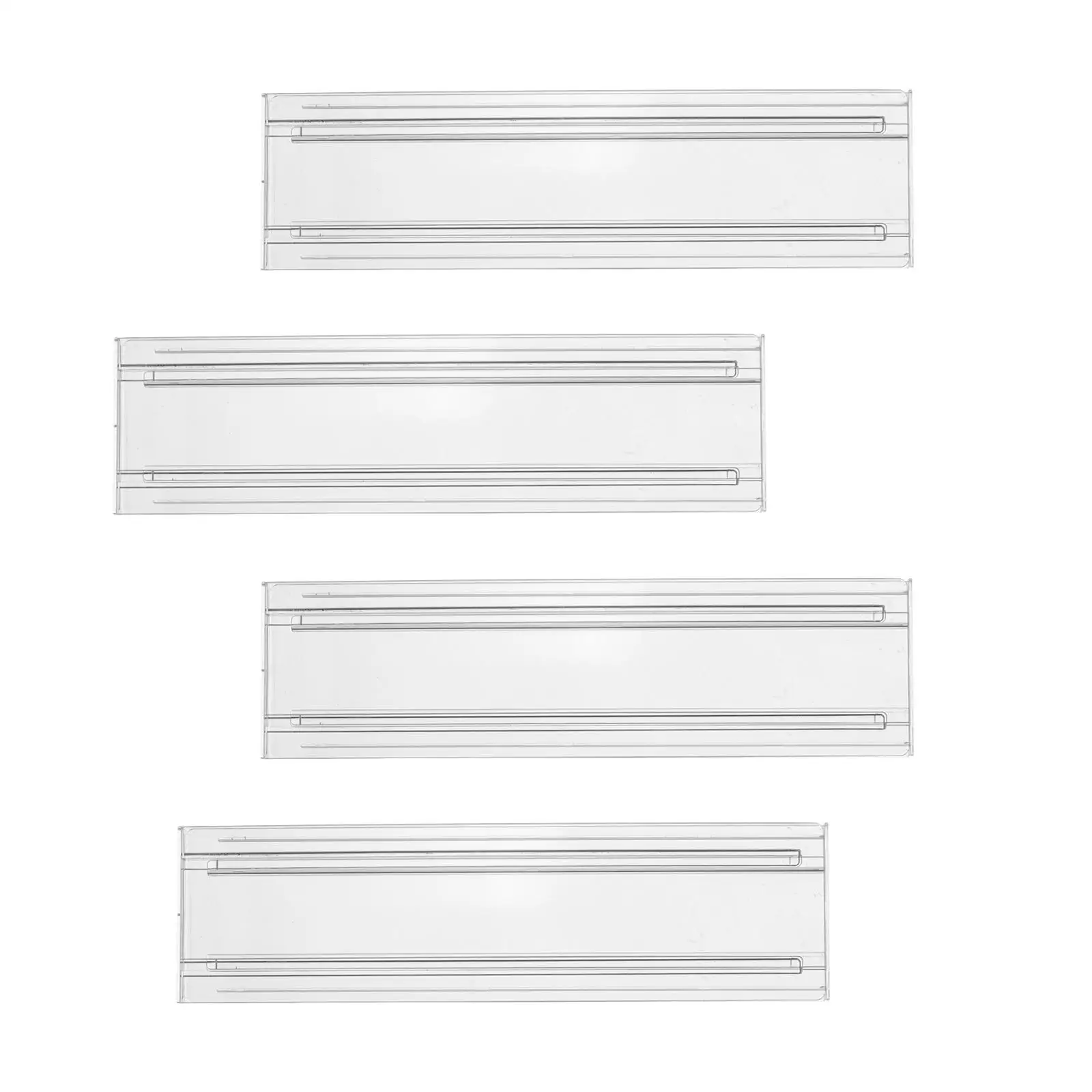 4 Pieces Drawer Dividers Adjustable Easy Installation Clear Drawer Separators