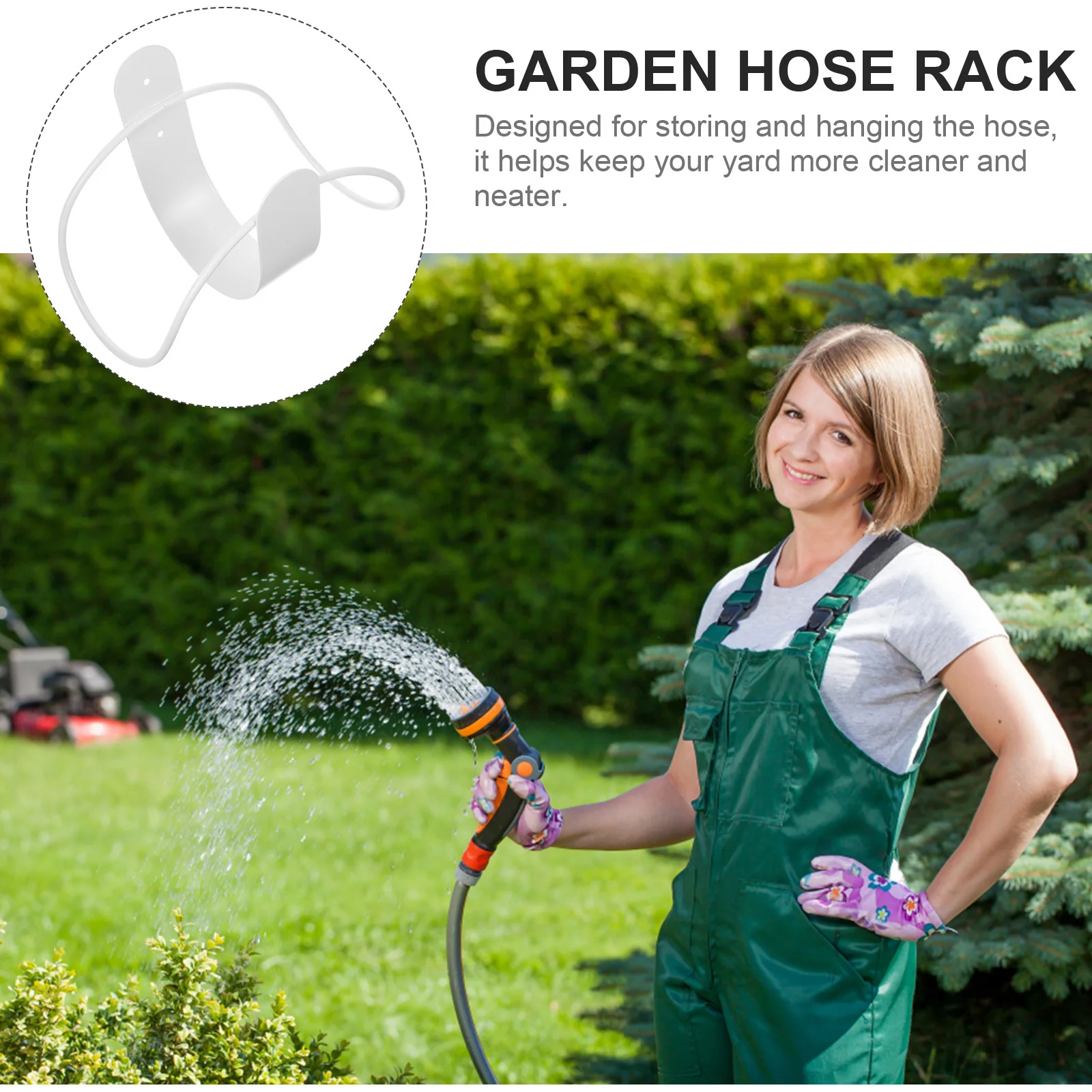 

Metal Garden Hose Hooks Durable Water Organizer Efficient Storage Rack Wall Mount Hook Outdoor Sink Hose Tidy Tool