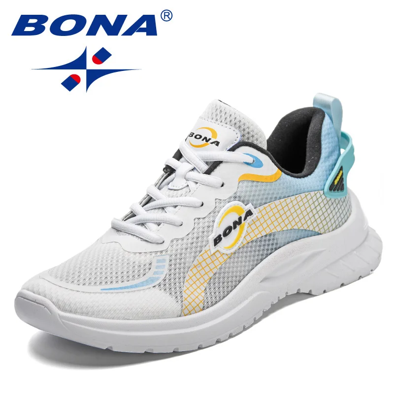 

BONA 2023 New Designers Man Leisure Shoe Casual Shoes Breathable Outdoor Mesh Light Sneakers Men Fashion Casual Shoes