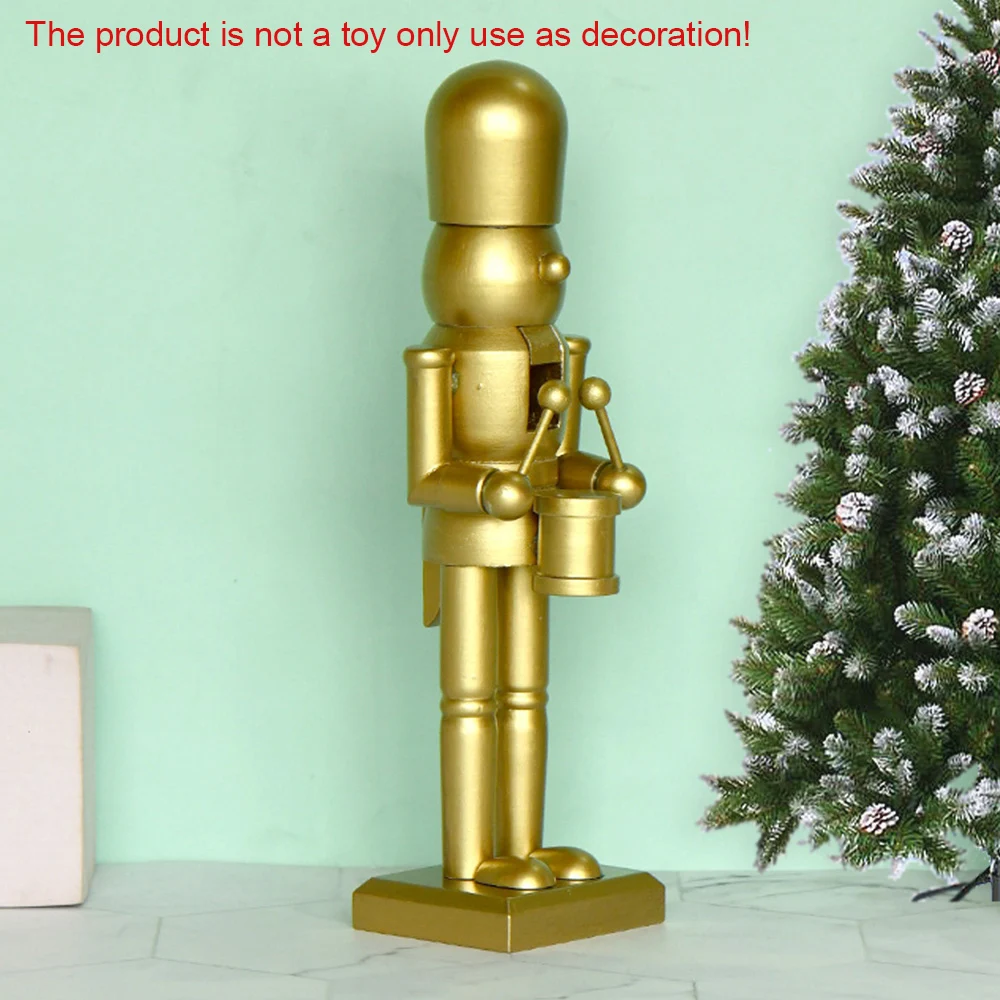 Golden schiaccianoci soldato burattino in legno schiaccianoci statue artigianato bambola giocattolo natale Navidad regalo di capodanno decorazione della casa