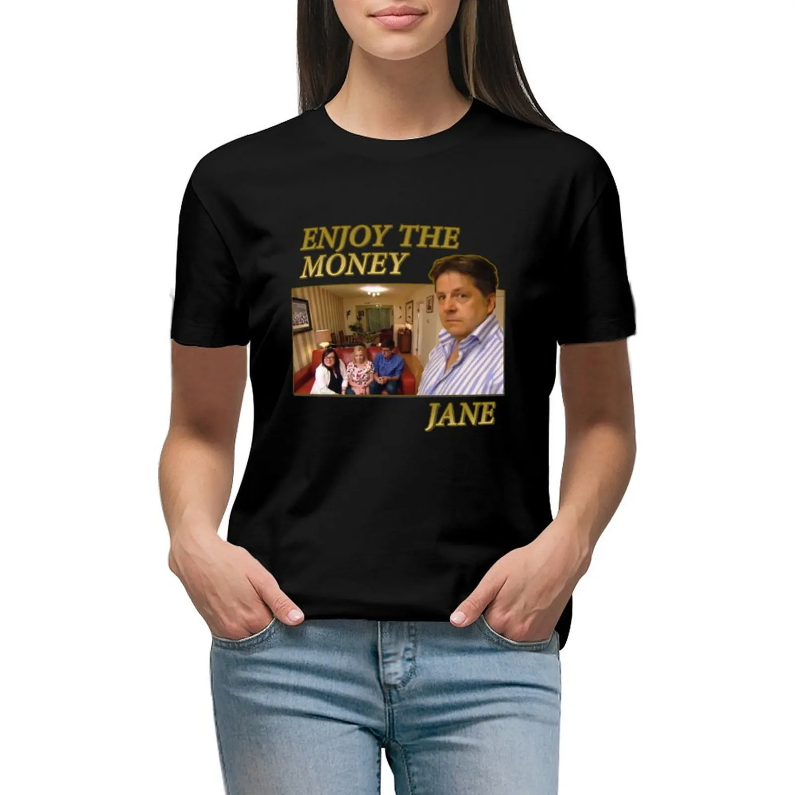 

Enjoy The Money Jane T-Shirt Short sleeve tee cute tops plus sizes spring clothes Women 2024