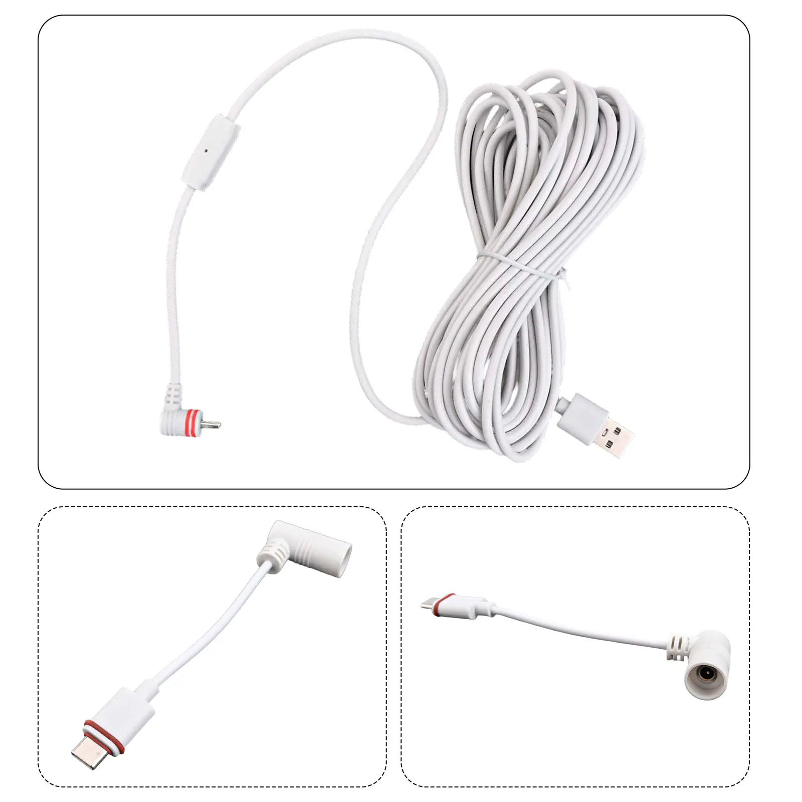 

7.6m Length Charging Cable Comprehensive Package Extended Reach 7.6m 10m Overheating Protection Security Camera Setup