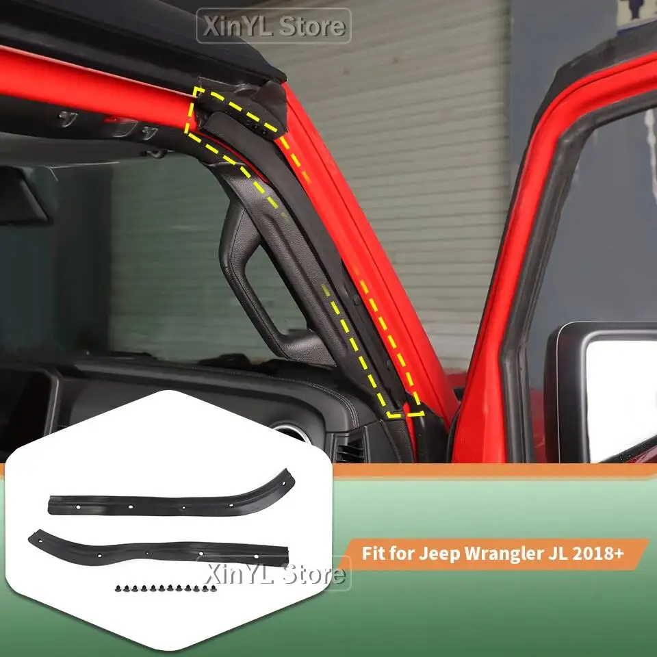 

Водонепроницаемая резиновая полоса для передней двери автомобиля, резиновое уплотнение для окна для Jeep Wrangler JL для JT Gladiator 2024, аксессуары для салона автомобиля