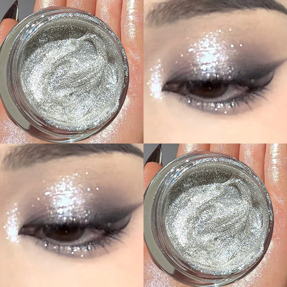 Paleta de sombras de ojos de Gel líquido, resistente al agua, brillo corporal, resaltador brillante, sombra de ojos de larga duración, brillo brillante, cosméticos