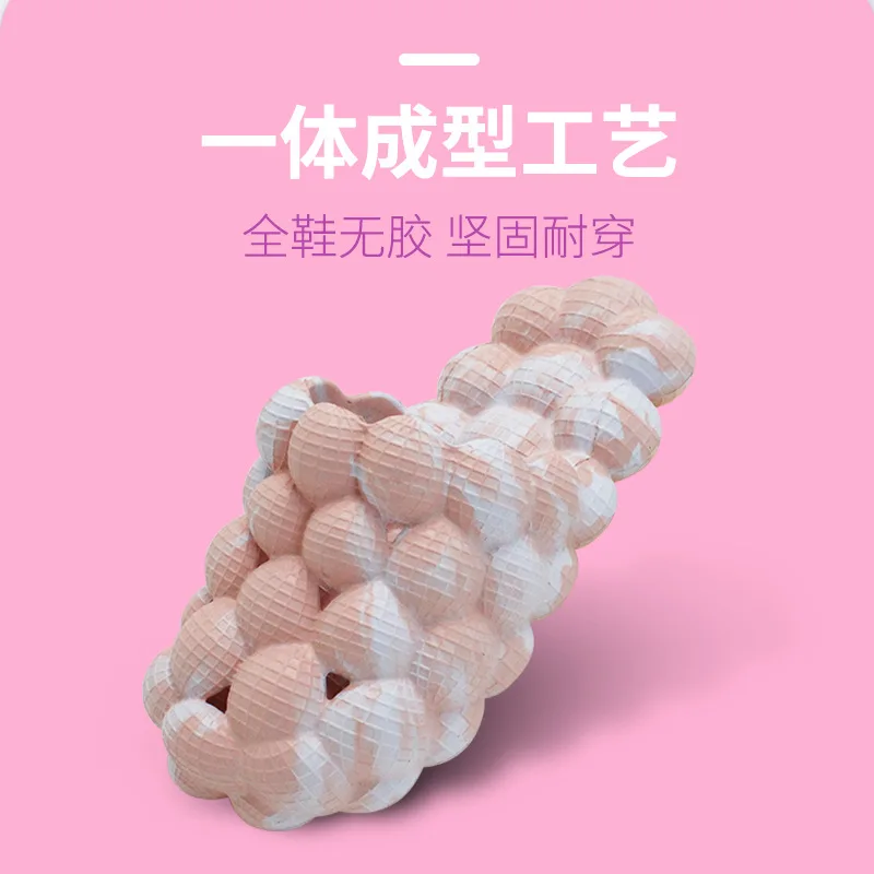 Hot sale ice cream lychee bubble slippers women's summer wear clouds little red book couple baotou cool drag