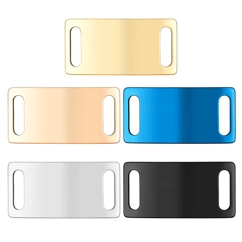 10Pcs Mirror Polishing Pet Dog Cat Id Tag Stainless Steel Blank Rectangle ID TAG Pet Dog COLLAR Products Supplies Wholesale