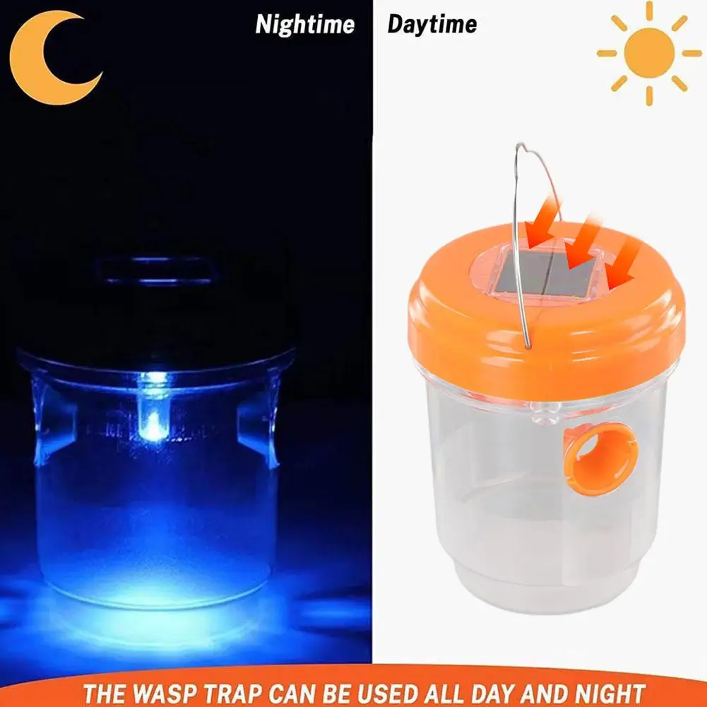 Solar Mosquito Insect Catcher Light Outdoor Intelligent Induction Hanging Tree Mosquito and Insect Trap Light Bee Catcher Light