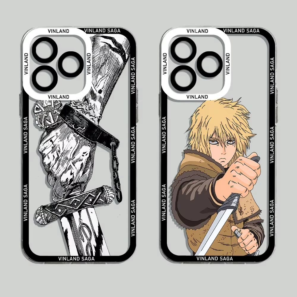 Manga Vinland Saga Phone Case For iPhone 16 15 14 13 12 Mini 11 Pro Max X XR XS 7 8 SE 2020 Plus Soft Silicone Transparent Cover