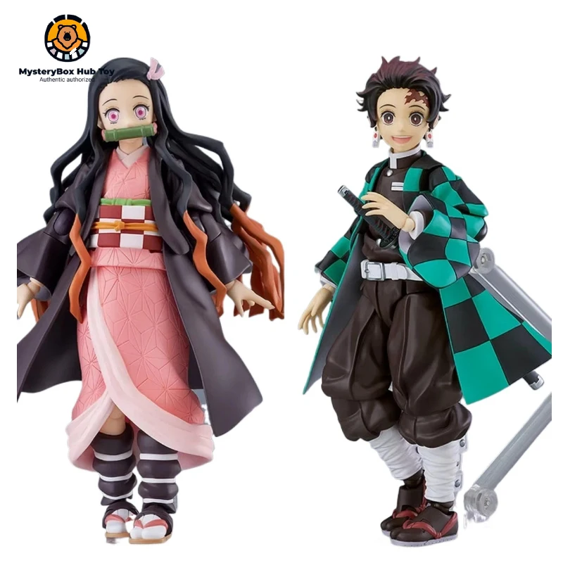 

14cm Spot Demon Slayer: Blade Figma Dx-498 Tanjiro Figma508 Nezuko Deluxe Edition Movable Figure Model Box Ornament