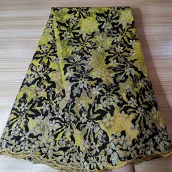 Bestway Fashion Luxury Sequin Embroidery French Tulle Lace Fabric High Quality Nigerian Wedding Dress African Lace Materials