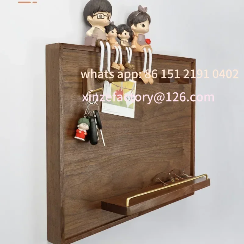 

Customizable Storage Holder Hook Walnut Wood Electric Meter Box Cover Decorative Rack Living Room Elegant